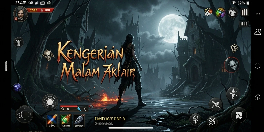 Tampilan mencekam dari gameplay 234E yang penuh kegelapan.