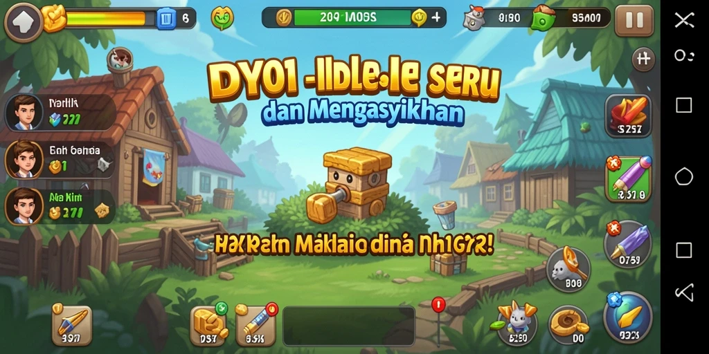 Tampilan gameplay DYO1 yang menarik dan penuh warna.