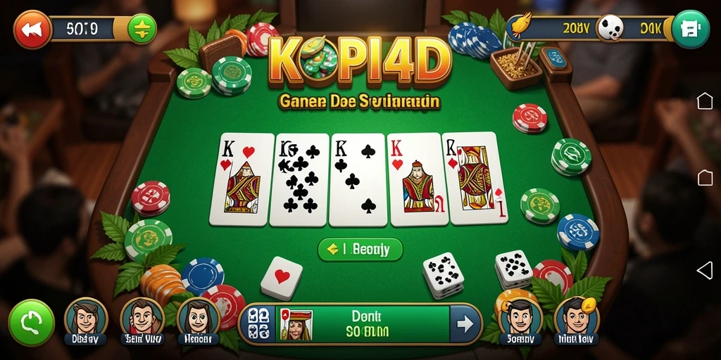 Tampilan gameplay seru dalam permainan Domino KOPI4D.