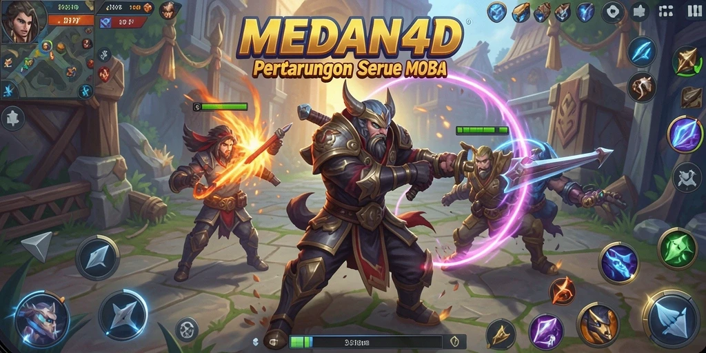 Tampilan gameplay menarik dari MEDAN4D saat pertarungan tim.