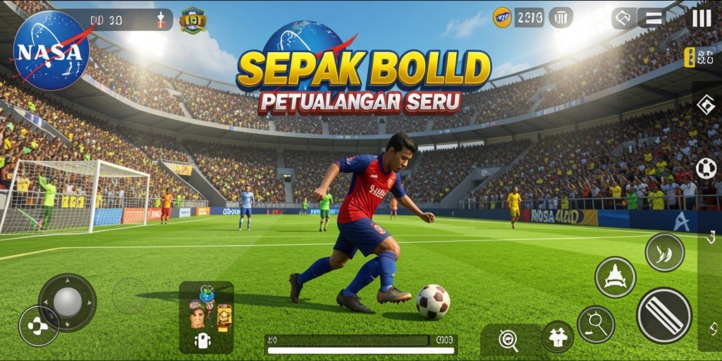 Gameplay menegangkan dalam NASA4D yang memikat para pemain sepak bola.