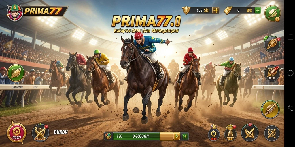 Tampilan gameplay PRIMA77 yang menegangkan dan atraktif.