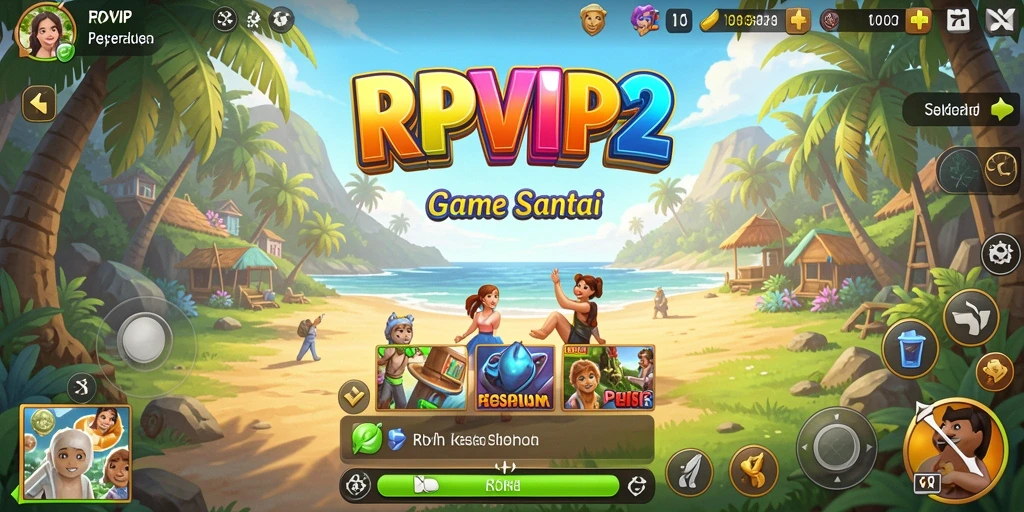 Tampilan gameplay RPVIP2 yang penuh warna dan menyenangkan.