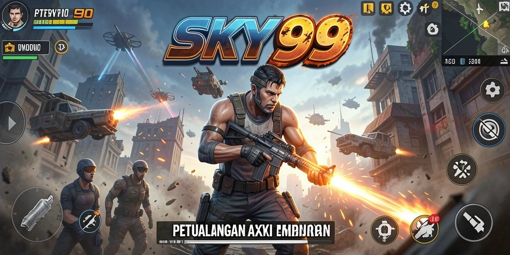 Tampilan gameplay menegangkan dari SKY99 yang penuh aksi.