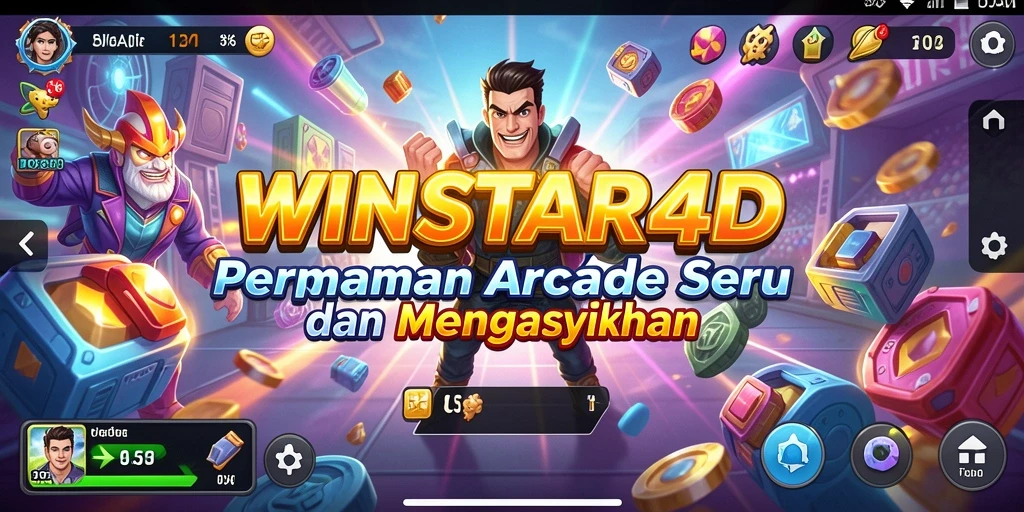 Tangkapan layar gameplay menarik dari WINSTAR4D menunjukkan keseruan permainan Arcade.