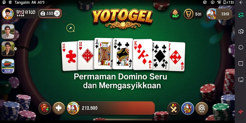 Tampilan seru permainan Domino di YOTOGEL.