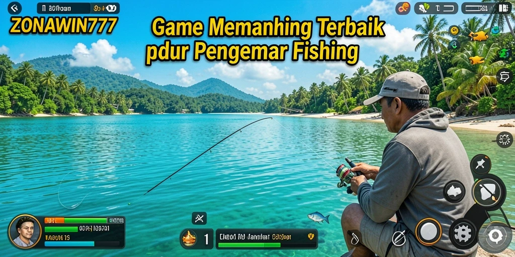 Tampilan gameplay ZONAWIN777 yang seru dan menawan saat memancing.
